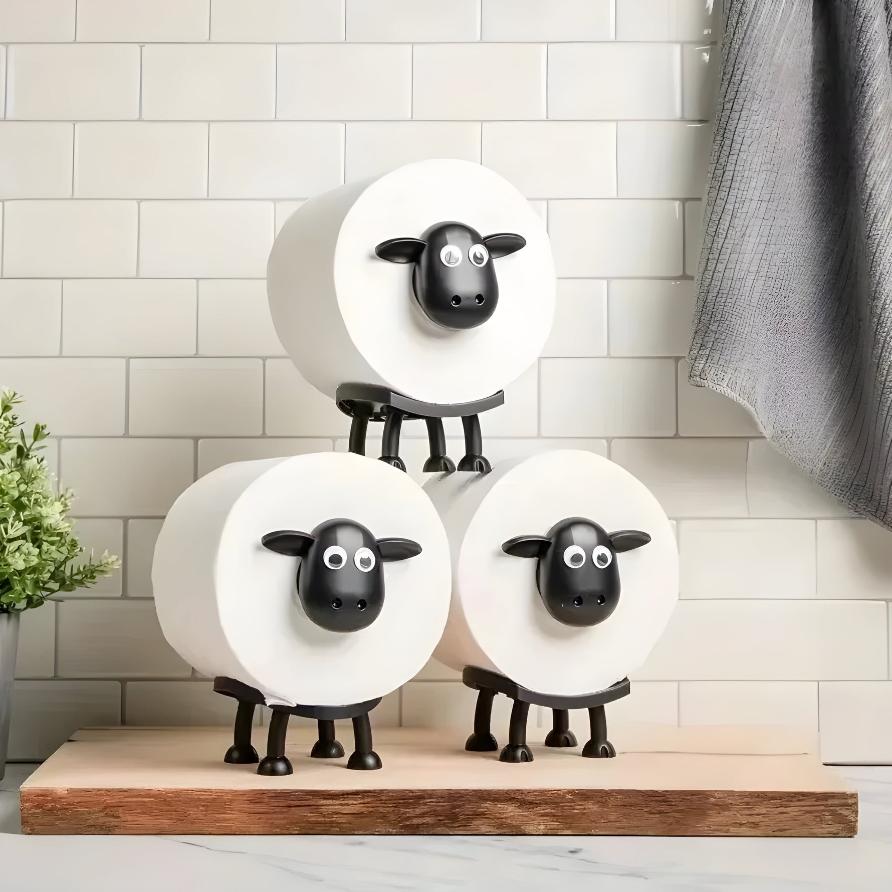 Toilettenpapierhalter – Lustige Badezimmerdekoration, rutschfest, ideal für kleine Bäder