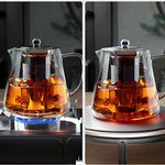 Edelglas-Tee-Genuss – Hitzebeständige Tasse mit Edelstahlfilter