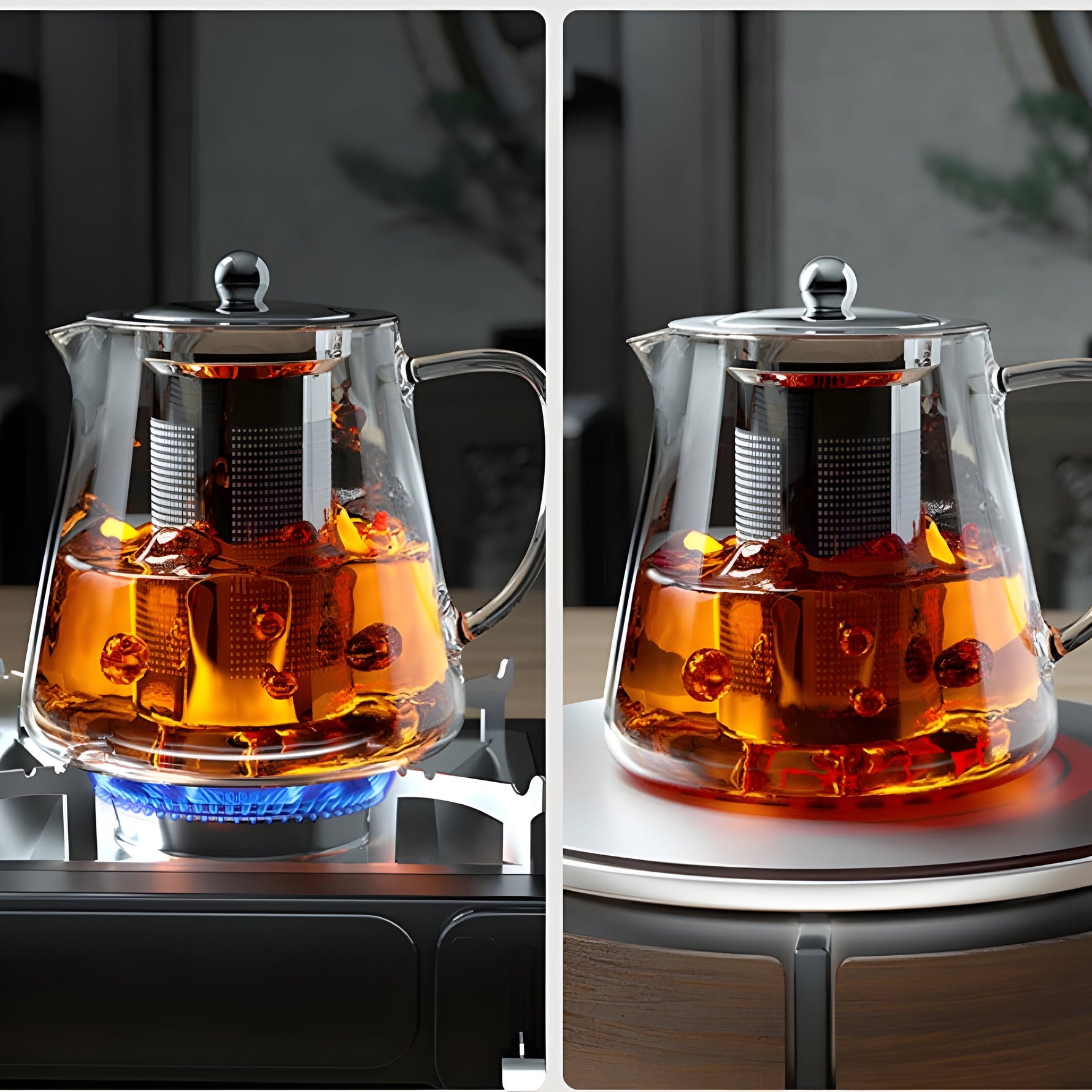 Edelglas-Tee-Genuss – Hitzebeständige Tasse mit Edelstahlfilter