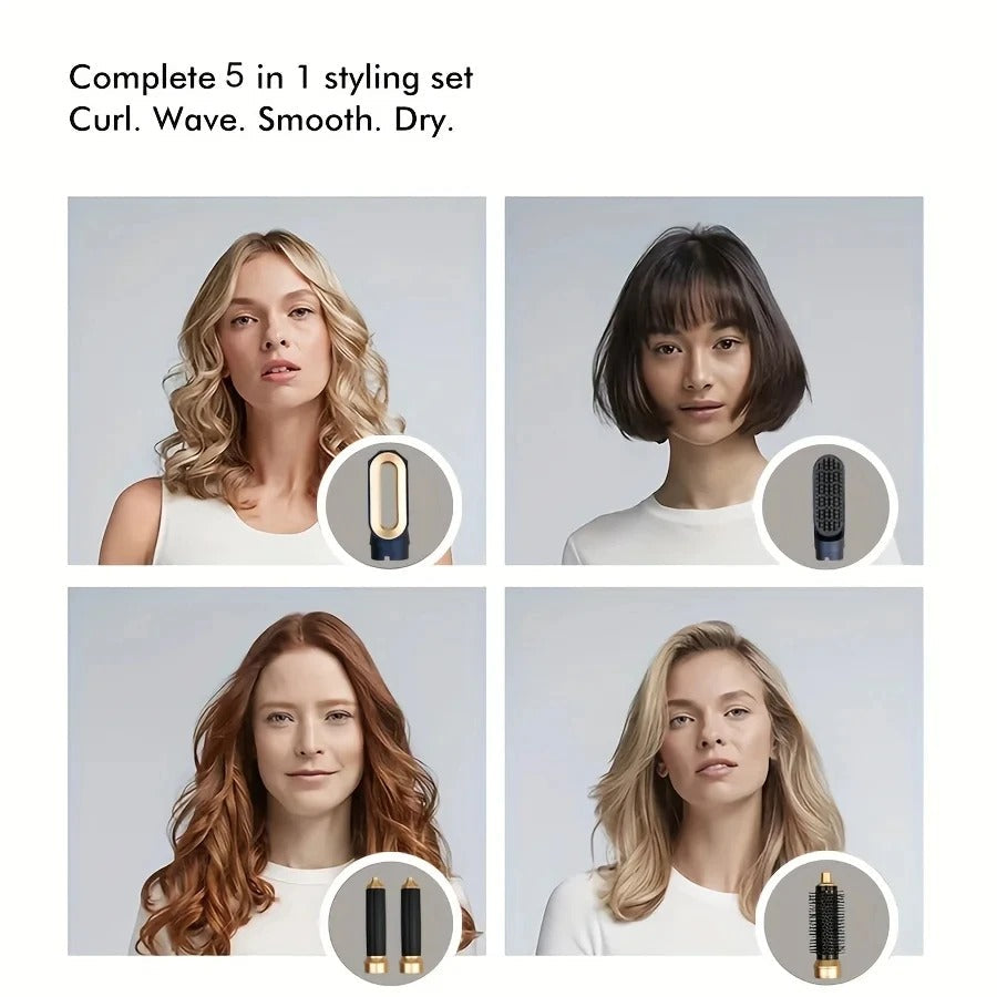VivaStyler | 5-in-1 Haartrockner und Styler | 1000W Heißluftbürste mit Ionen-Technologie