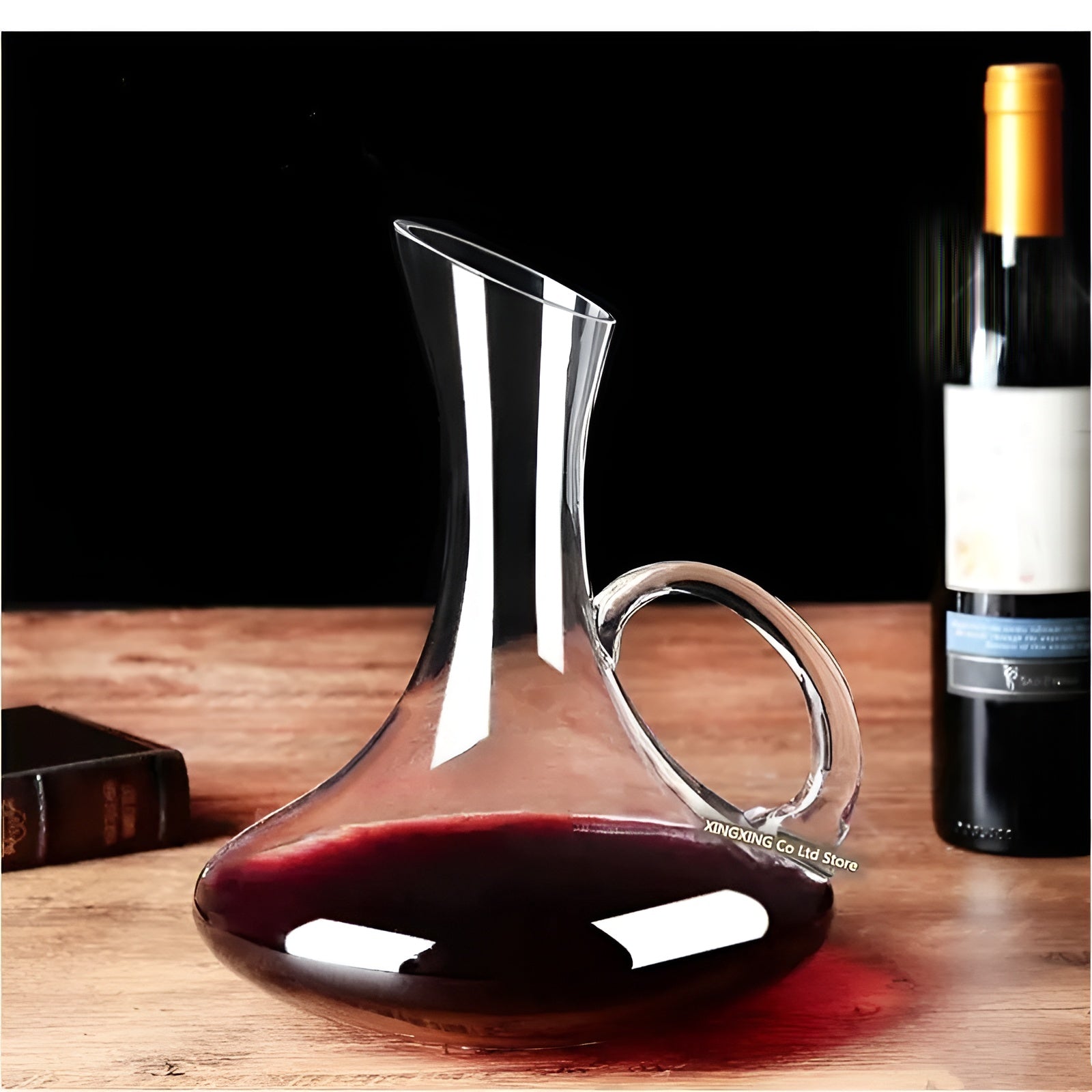 Weinflasche Dekanter in Schneckenform – Blei-frei für Wein oder Cognac | Dekorativ für Zuhause und Bar