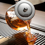 Hitzebeständige Glaskanne mit Edelstahlfilter - CrystalBrew Becher