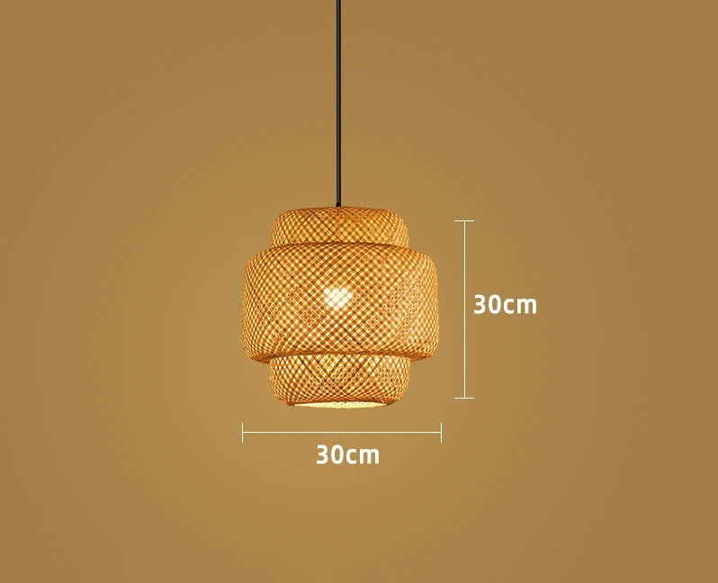Bambuslampe im handgeknüpften chinesischen Stil