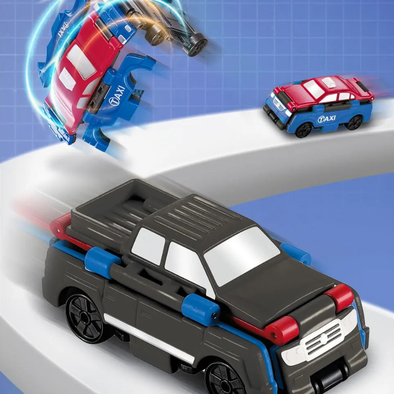 Kreative Spielzeugautos mit zwei Seiten für fantasievolles Spielen