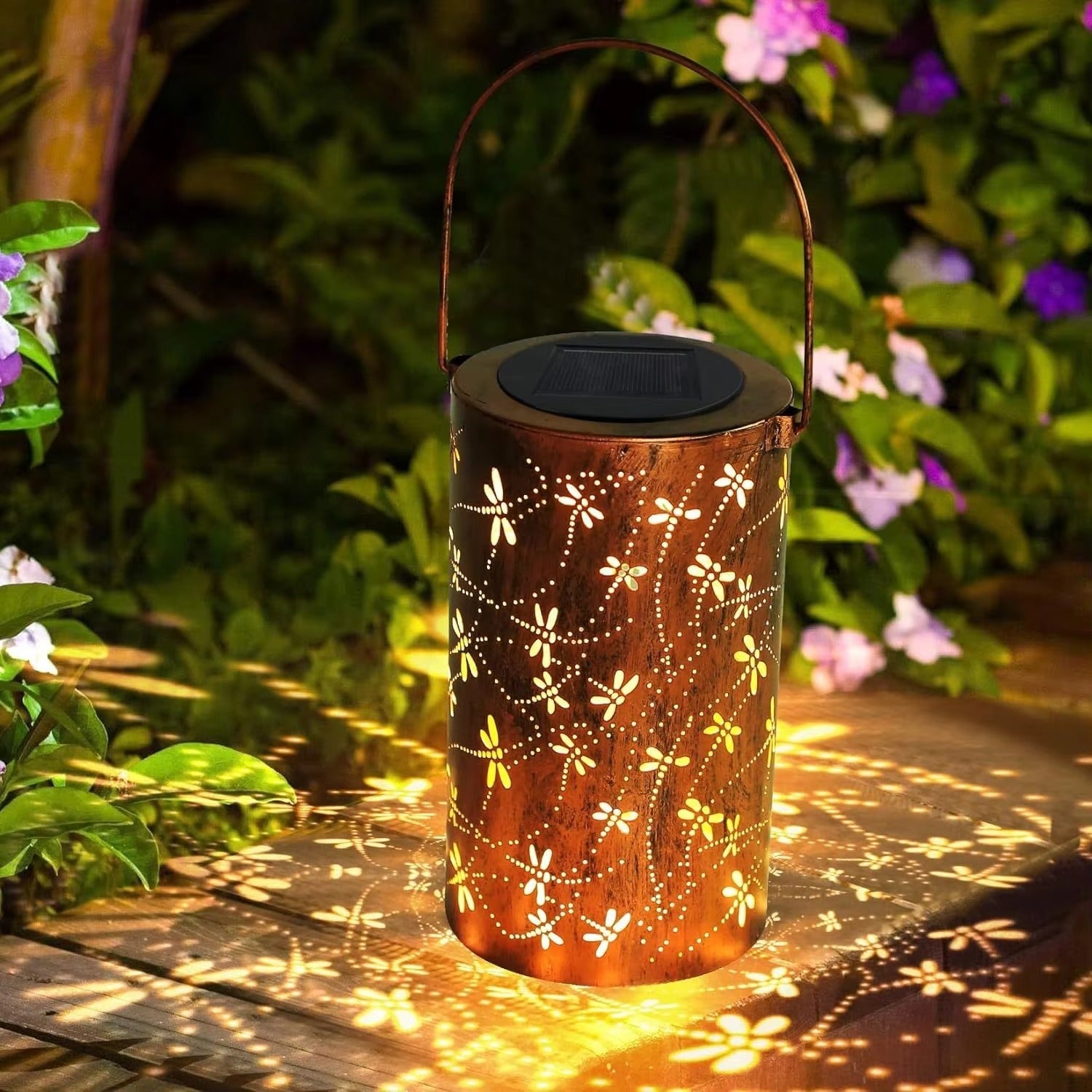 Shimmering Solar Lantern for Romantic Garden Evenings