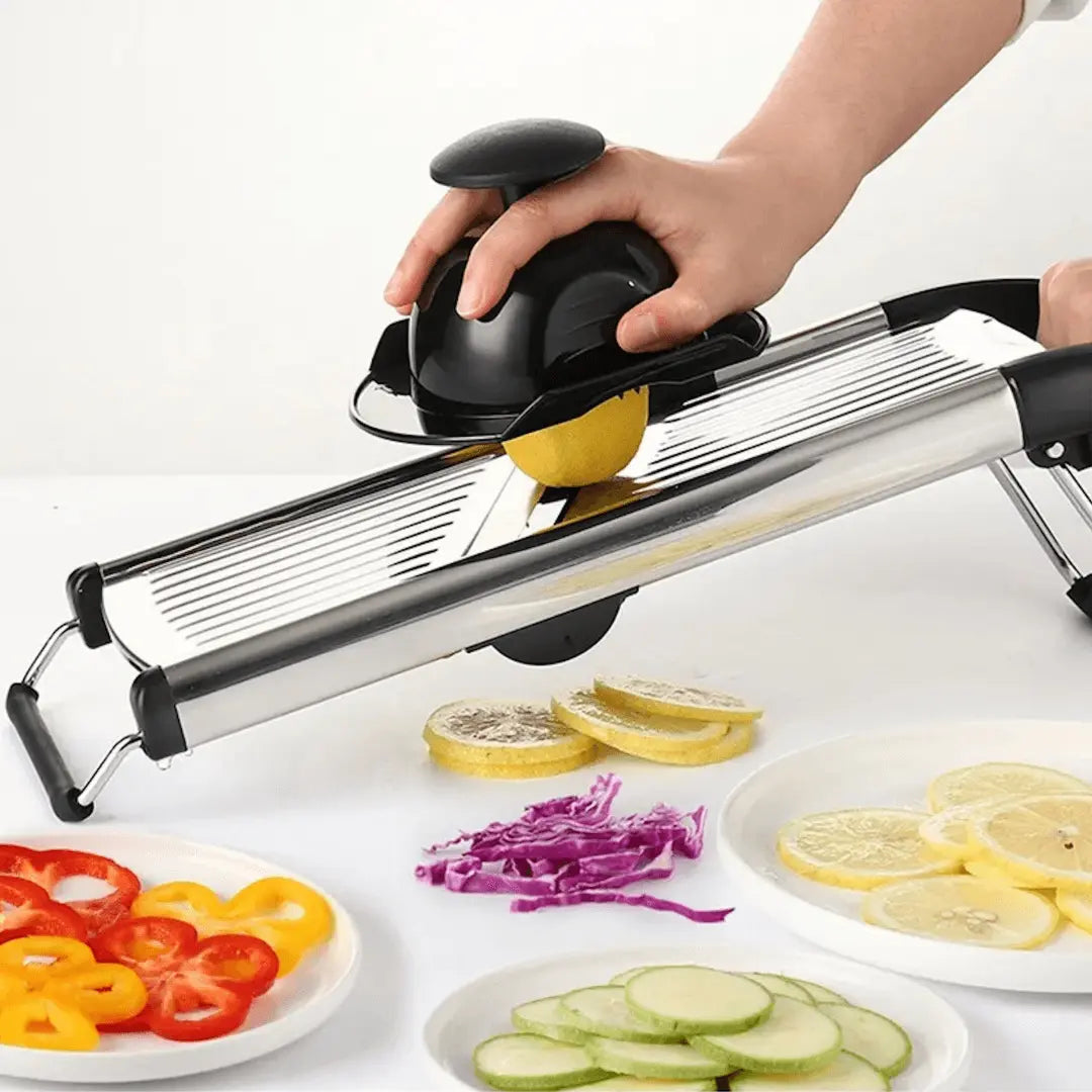 Küchenprofi | Flexibler Gemüseschneider – Einstellbare Mandoline für Obst und Gemüse
