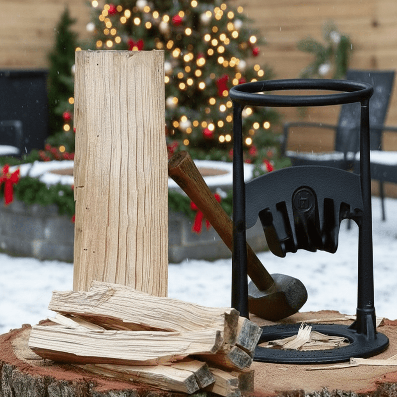 Portable Wood Chopper for Safe Firewood Kindling Splitting
