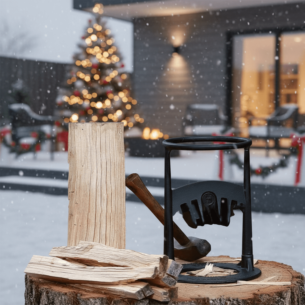 Portable Wood Chopper for Safe Firewood Kindling Splitting