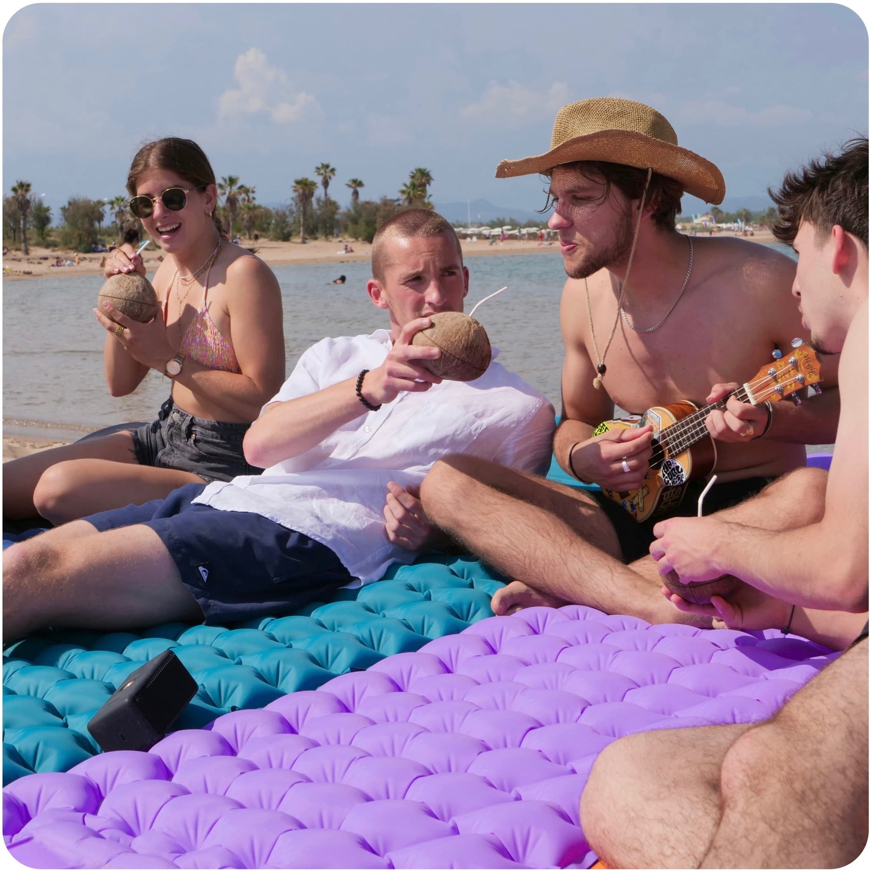 Comfortable Self-Inflating Sleeping Mat for Outdoor Enthusiasts
