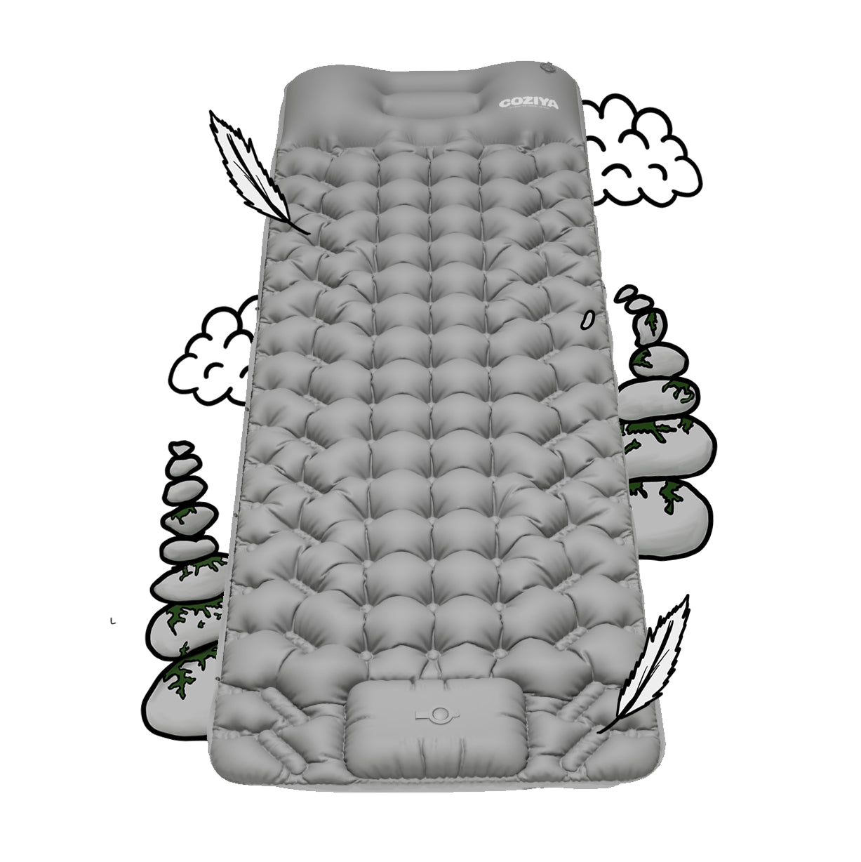 Comfortable Self-Inflating Sleeping Mat for Outdoor Enthusiasts