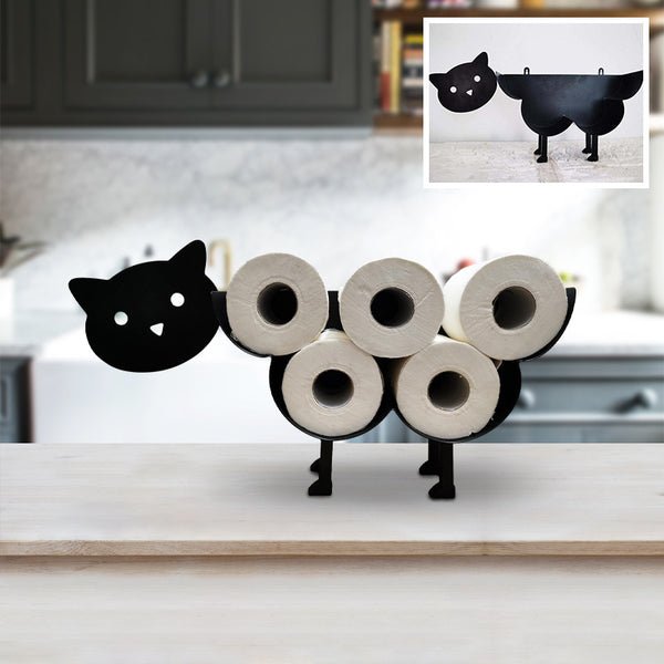 Funny toilet paper holder for a cheerful bathroom