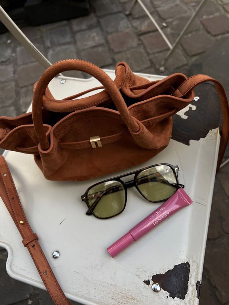 Elegant suede handbag for any occasion