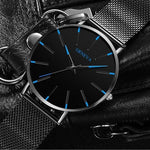 Minimalist Men's Timepiece Featuring Blue Details