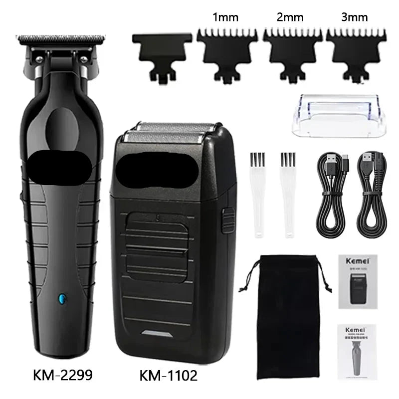 Electric Hair Clipper and Shaver Set for Men
