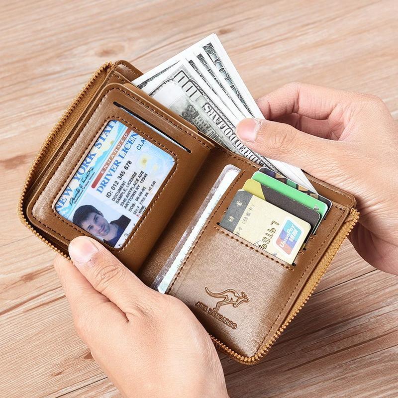 Sichere Geldbörse für Herren mit RFID-Schutz und Kartenhalter