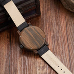 Compass Watch for Men with Leather and Wooden Design