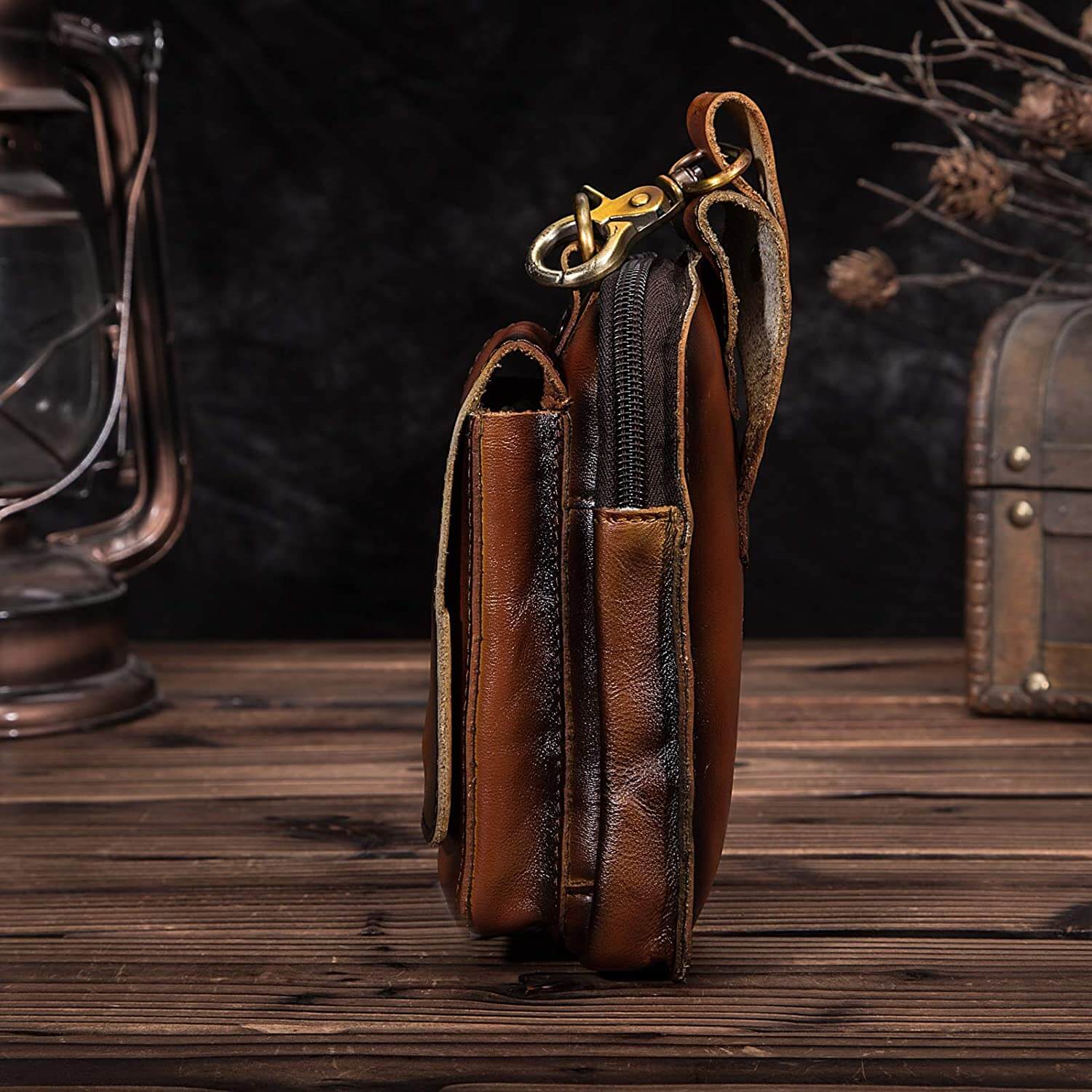 Elegante Herren Hüfttasche aus hochwertigem Leder