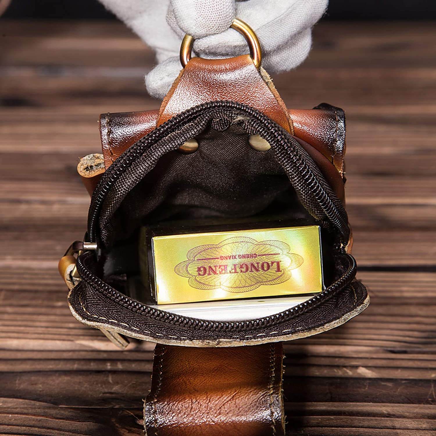 Elegante Herren Hüfttasche aus hochwertigem Leder