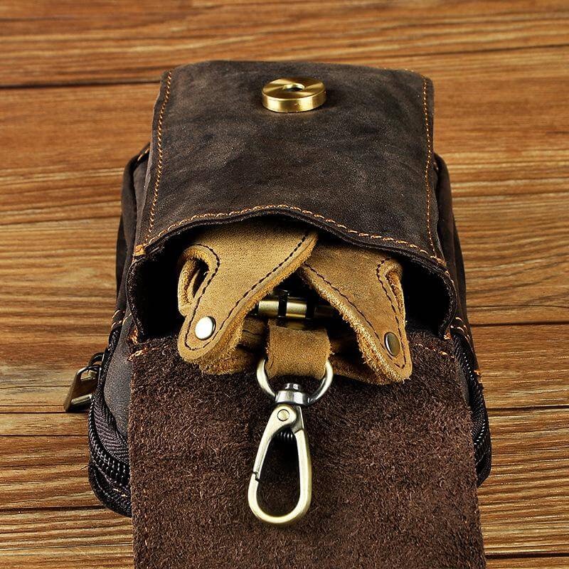 Elegante Herren Hüfttasche aus hochwertigem Leder