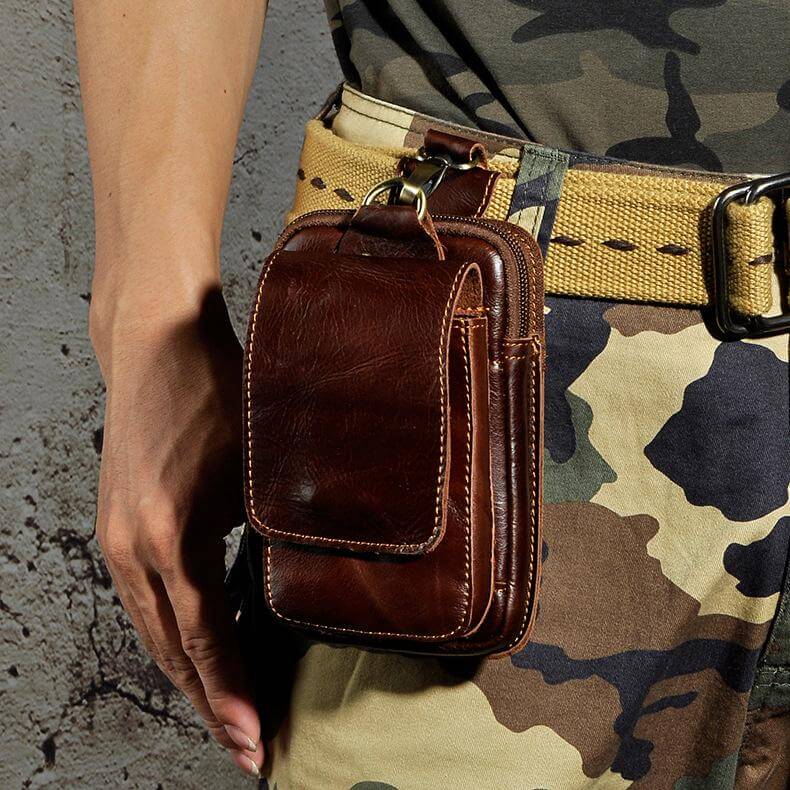 Elegante Herren Hüfttasche aus hochwertigem Leder