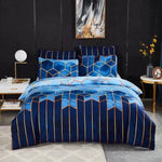 Stylish Duvet Cover with Geometric Design – Breathable & Cooling