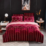 Stylish Duvet Cover with Geometric Design – Breathable & Cooling
