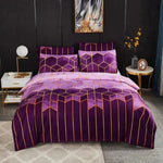 Stylish Duvet Cover with Geometric Design – Breathable & Cooling