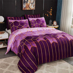 Stylish Duvet Cover with Geometric Design – Breathable & Cooling