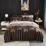 Stylish Duvet Cover with Geometric Design – Breathable & Cooling
