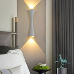 Elegant LED wall light with a sophisticated metal finish