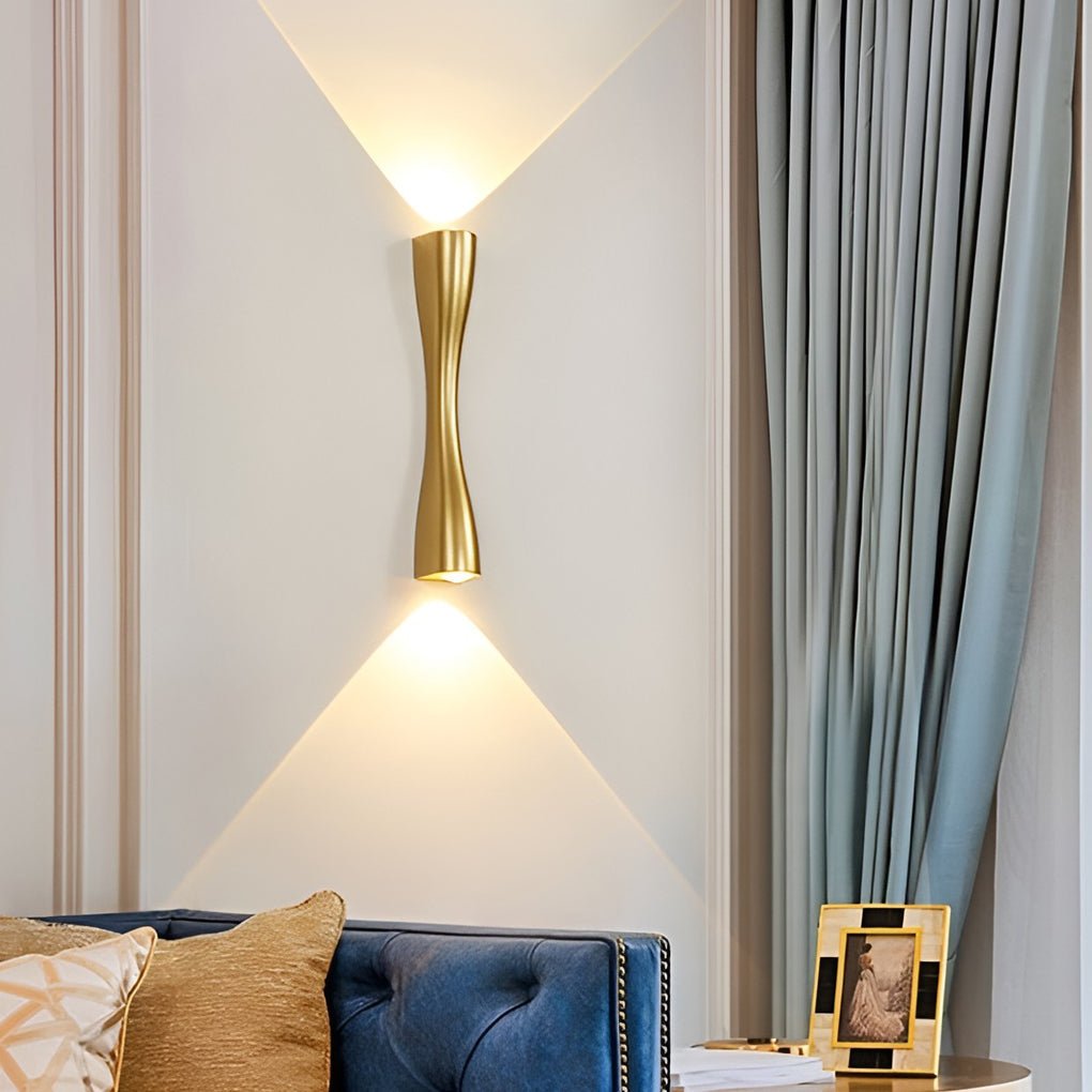 Elegant LED wall light with a sophisticated metal finish