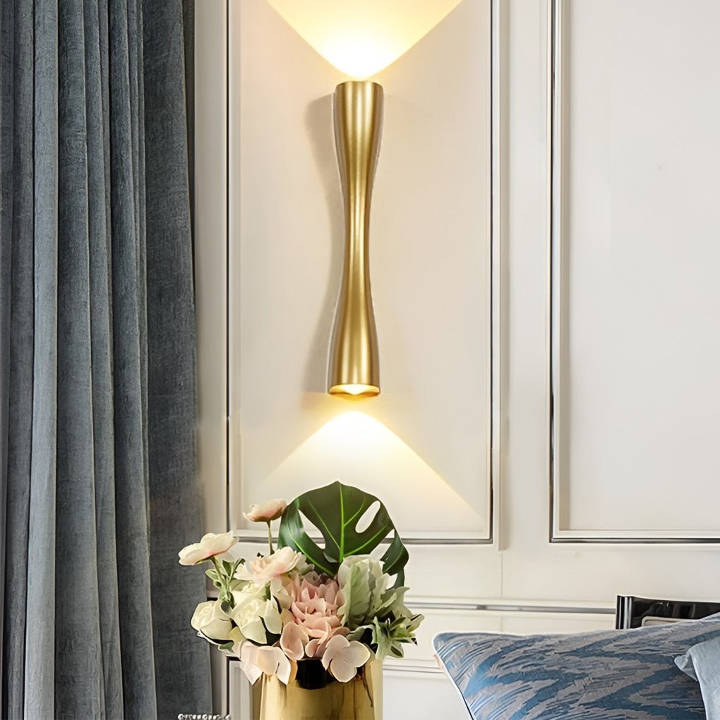 Elegant LED wall light with a sophisticated metal finish