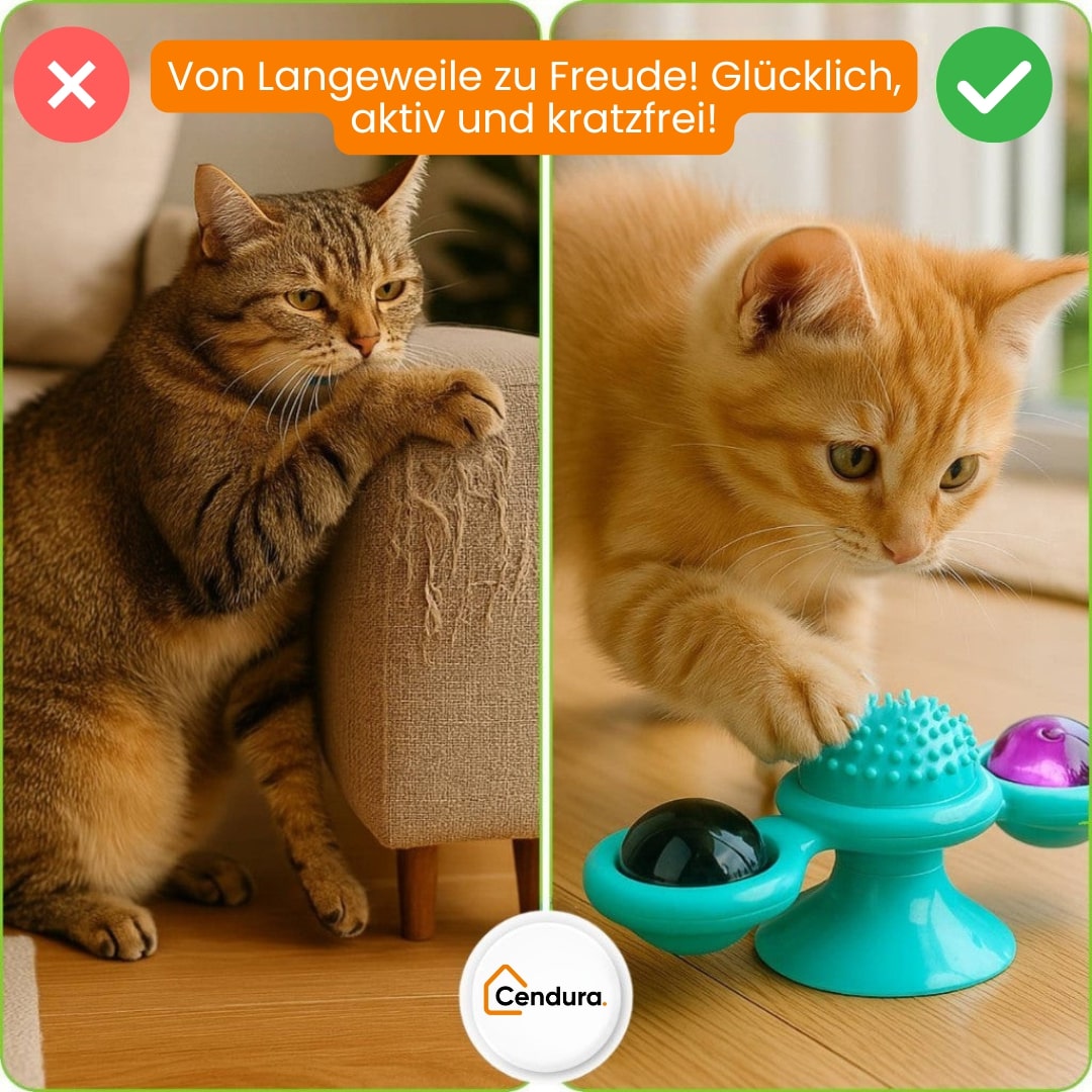 Interaktives Katzenspielzeug mit LED und Katzenminze