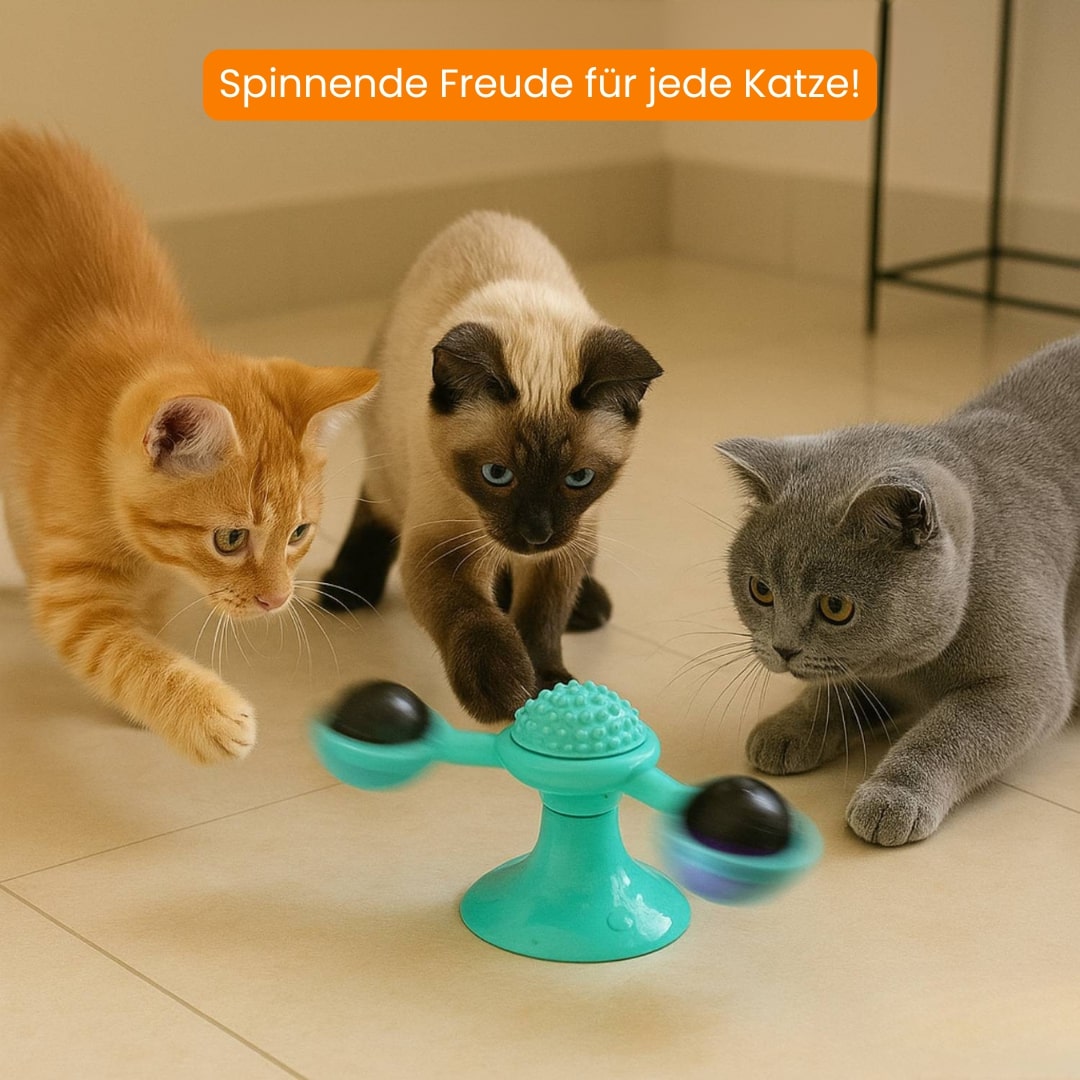 Interaktives Katzenspielzeug mit LED und Katzenminze