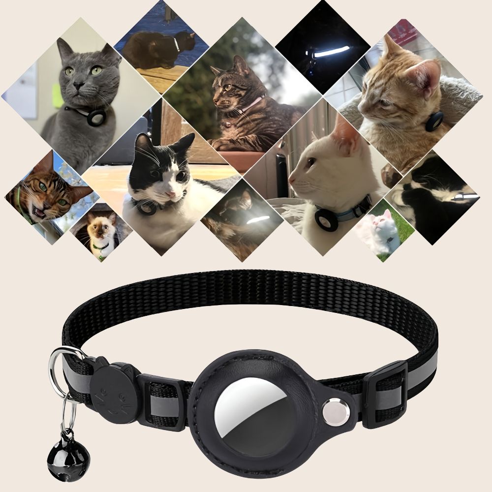 GPS-Katzenhalsband mit Sicherheitsverschluss und Glocke
