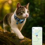 GPS-Katzenhalsband mit Sicherheitsverschluss und Glocke