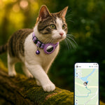 GPS-Katzenhalsband mit Sicherheitsverschluss und Glocke