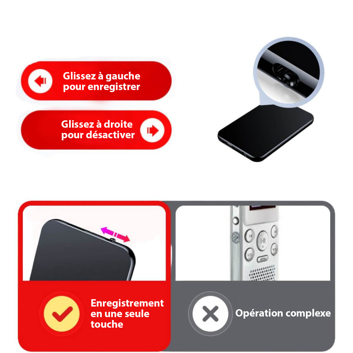 Einklang | Kompakter Mini-Audiorecorder – Unauffällige Aufnahme mit langer Akkulaufzeit