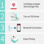 Tragbarer Mini-Drucker mit Bluetooth und thermodruck ohne Tinte