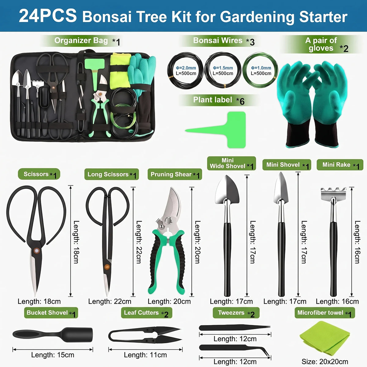 Bonsai Gardening Tools Set for Miniature Plants