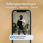 Intelligente HD-Überwachungskamera mit App und Bewegungsalarm