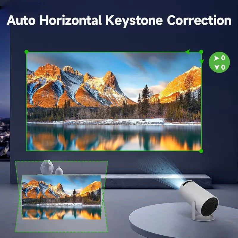 Intelligenter 4K Mini-Projektor mit Dual-WiFi und Bluetooth-Verbindung