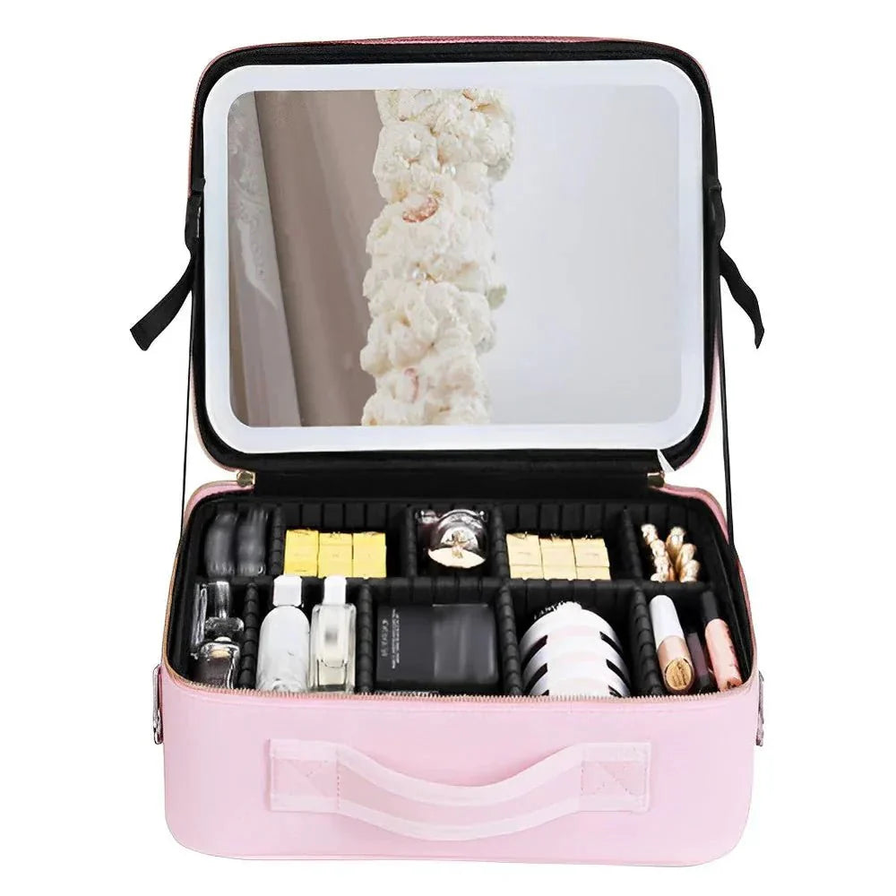 LumiPouch | Tragbare Kosmetiktasche mit verstellbarem Licht