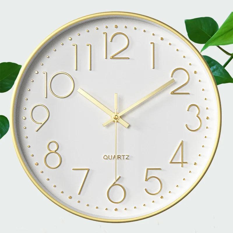 12-Inch Quartz Wall Clock with Silent Operation in Modern Design