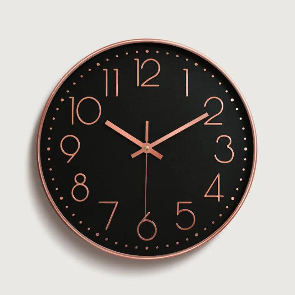 12-Inch Quartz Wall Clock with Silent Operation in Modern Design