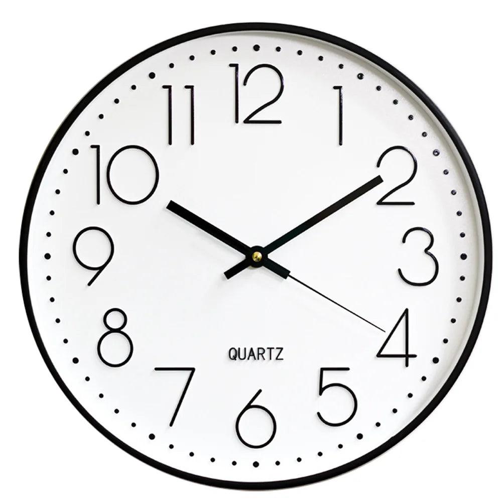 12-Inch Quartz Wall Clock with Silent Operation in Modern Design