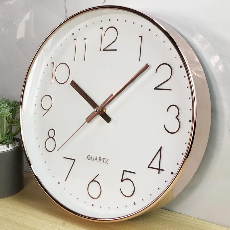 12-Inch Quartz Wall Clock with Silent Operation in Modern Design