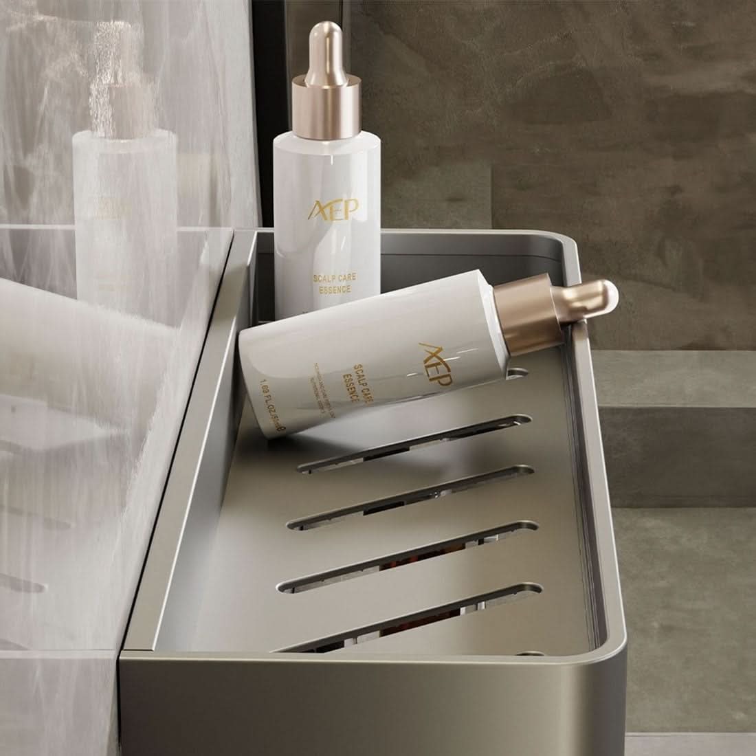 Drill-Free Bathroom Organizer Shelf for Towels - Unisex Design