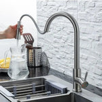Kitchen Faucet with Pull-Out Sprayer and Smart Sensor Technology