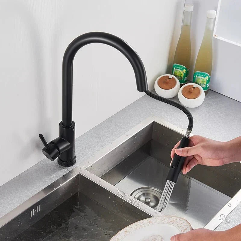 Kitchen Faucet with Pull-Out Sprayer and Smart Sensor Technology